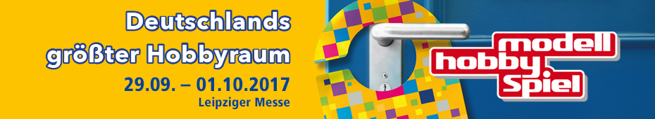 Wir sind mit der kompletten Anlage vom 29. September bis 01. Oktober in Leipzig auf der Modell Hobby Spiel