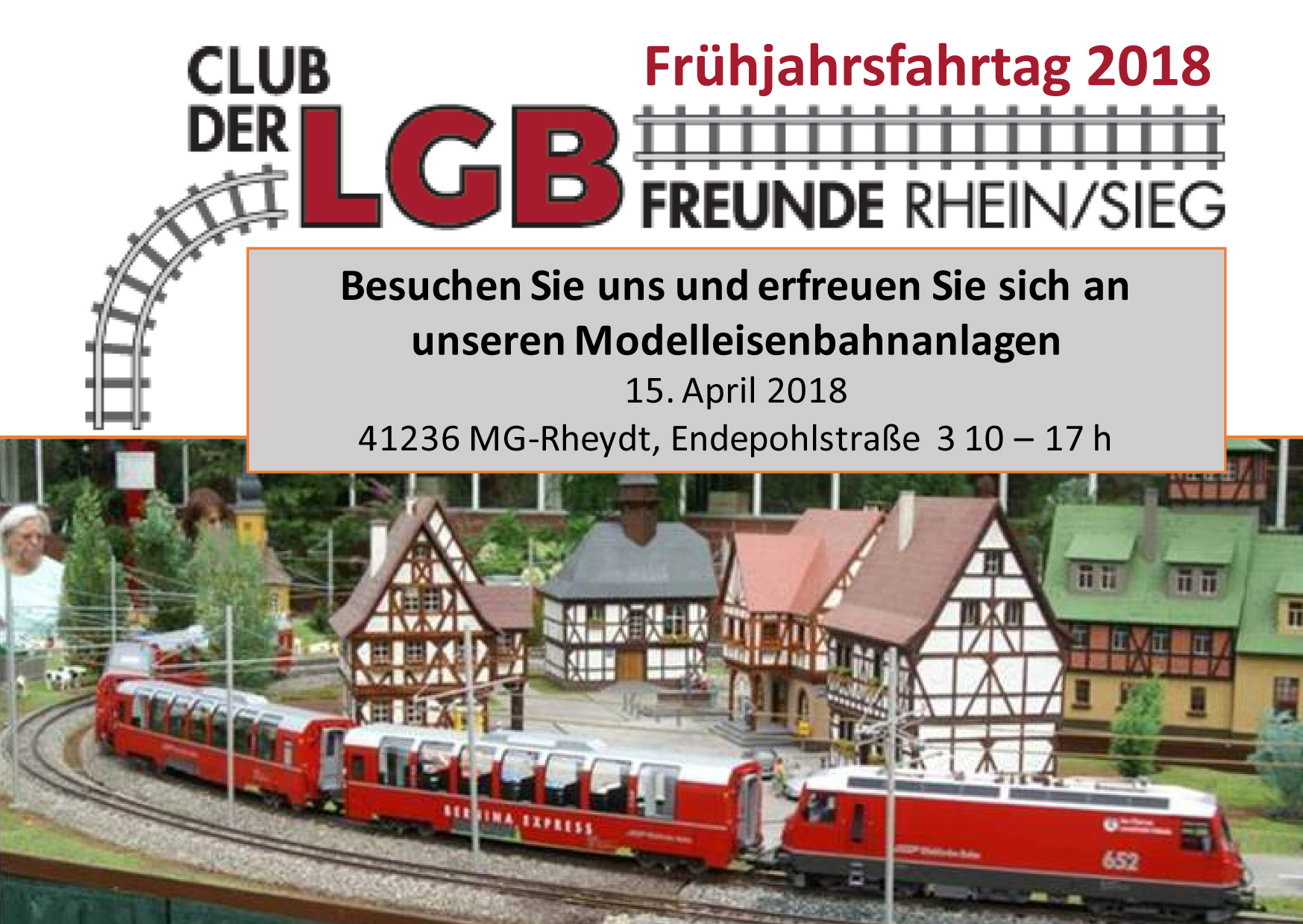Am Sonntag, den 15. April 2018, geht es los mit der Fahrt ins Frhjahr 2018 in unserem Clubdomizil in Mnchengladbach Rheydt. 